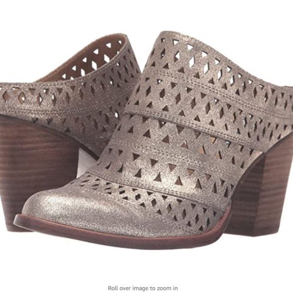 Steve Madden Gold Dust Harmony Stacked Heel Mule - Picture 1 of 10